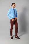 Cep Kapaklı Bordo Erkek Pantolon - Wessi-4