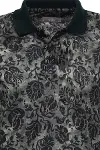 Yeşil Çiçek Desenli Polo Yaka T-shirt - Wessi-2