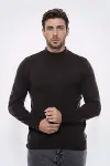 Yarım Balıkçı Yaka Kahverengi Triko - Wessi-2