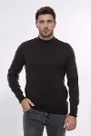 Yarım Balıkçı Yaka Kahverengi Triko - Wessi-1