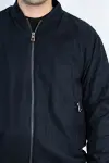 Desensiz Fermuarlı Cepli Lacivert Erkek Bomber Ceket - Wessi-2