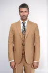 Desensiz Slim Fit Taba Erkek Takım Elbise - Wessi-5