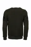Haki Yeşil Citadium Baskılı Taşlı Bisiklet Yaka Sweatshirt | Wessi-3