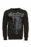 Haki Yeşil Citadium Baskılı Taşlı Bisiklet Yaka Sweatshirt | Wessi-1