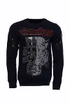 Lacivert Kaplan Baskılı Bisiklet Yaka Sweatshirt | Wessi-1