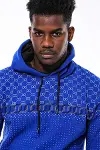 Lacivert Kapşonlu Taşlı Baskılı Desenli Sweatshirt - Wessi-5