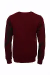 Bordo Taşlı Baskılı Sweatshirt - Wessi-3