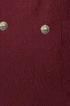 Kruvaze Slim Fit Bordo Erkek Ceket - Wessi-3