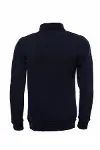 Lacivert Fermuarlı Baskılı Sweatshirt - Wessi-4