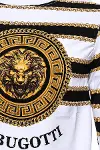 Beyaz Baskılı Taşlı Bisiklet Yaka Sweatshirt - Wessi-6