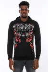 Siyah Kapşonlu Baskılı Sweatshirt - Wessi-4