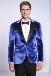Kafide Lacivert Slim Fit Erkek Smokin Ceket - Wessi-3