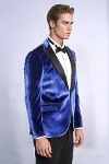 Kafide Lacivert Slim Fit Erkek Smokin Ceket - Wessi-4