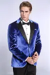 Kafide Lacivert Slim Fit Erkek Smokin Ceket - Wessi-5