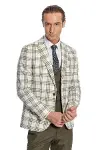 Ekose Ceketli Slim Fit Yeşil Erkek Takım Elbise - Wessi-7
