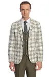 Ekose Ceketli Slim Fit Yeşil Erkek Takım Elbise - Wessi-8