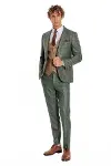 Ekose Ceketli Slim Fit Yeşil Erkek Takım Elbise - Wessi-7