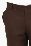 Desensiz Kumaş Kahverengi Erkek Pantolon - Wessi-2