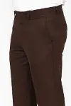 Desensiz Kumaş Kahverengi Erkek Pantolon - Wessi-3