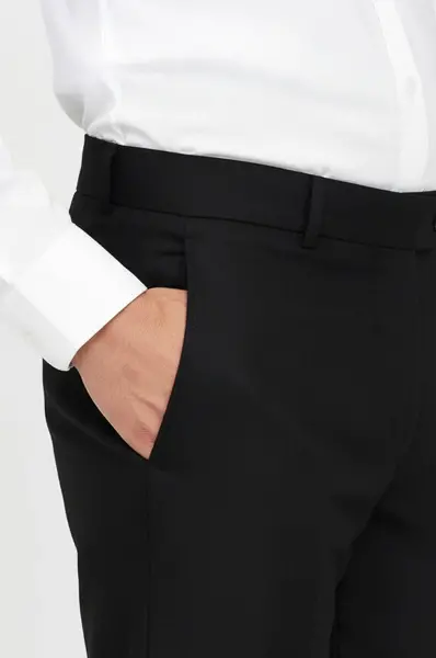 Desensiz Kumaş Siyah Erkek Pantolon - Wessi