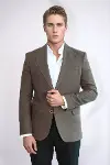 Desensiz Slim Fit Spor Kahverengi Erkek Ceket - Wessi-4