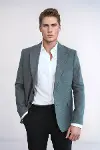 Desensiz Slim Fit Spor Gri Erkek Ceket - Wessi-4