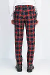 Ekose Desenli Slim Fit Lacivert Erkek Pantolon - Wessi-5