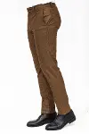 Desenli Kahverengi Erkek Kumaş Pantolon - Wessi-4