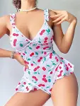 Vişne Desenli Body-3