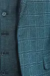 Ekose Ceketli Slim Fit Yeşil Erkek Takım Elbise - Wessi-3