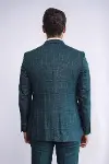 Ekose Ceketli Slim Fit Yeşil Erkek Takım Elbise - Wessi-8