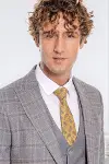 Ekose Ceketli Slim Fit Açık Mavi Erkek Takım Elbise | Wessi-2