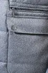 Slim Fit Kapüşonlu Gri Erkek Şişme Mont - Wessi-6