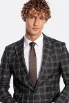 Slim Fit Sivri Yaka Siyah Erkek Ceket - Wessi-2