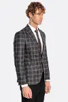 Slim Fit Sivri Yaka Siyah Erkek Ceket - Wessi-7
