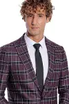 Slim Fit Sivri Yaka Mor Erkek Ceket - Wessi-2