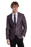 Slim Fit Sivri Yaka Mor Erkek Ceket - Wessi-3