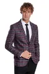 Slim Fit Sivri Yaka Mor Erkek Ceket - Wessi-5