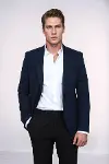 Kendinden Desenli Slim Fit Sivri Yaka Lacivert Erkek Ceket - Wessi-1