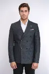 Kruvaze Slim Fit Erkek Lacivert Ceket - Wessi-2