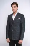 Kruvaze Slim Fit Erkek Lacivert Ceket - Wessi-3