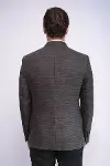 Kruvaze Slim Fit Erkek Kahverengi Ceket - Wessi-5