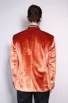 Kadife Slim Fit Tek Düğmeli Taba Erkek Balo Ceket - Wessi-5