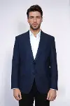 Düz Slim Fit Spor Lacivert Erkek Ceket - Wessi-3