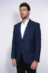 Düz Slim Fit Spor Lacivert Erkek Ceket - Wessi-4