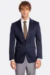 Lacivert Düz Slim Fit Erkek Ceket  - Wessi-3