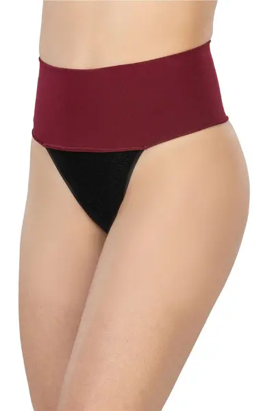 Bordo MI 2048 Seamless Çift Renk String Korse