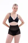 Siyah MI EMAY 2706 Lazer Tül Toparlayıcı Slip Hayalet Külot Korse-1