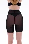 Siyah MI EMAY 2705 Lazer Tül Toparlayıcı Paçalı Boxer Hayalet Korse-2