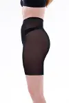 Siyah MI EMAY 2705 Lazer Tül Toparlayıcı Paçalı Boxer Hayalet Korse-3